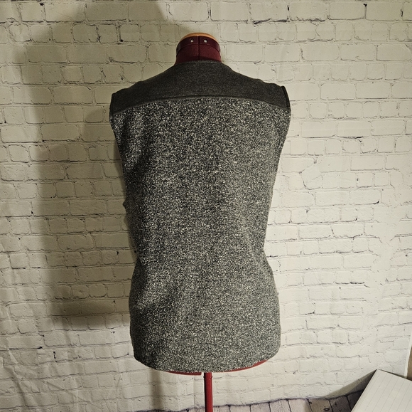 Club Monaco Boucle Grey/Melange Wool Moto Inspired Vest - Picture 12 of 12